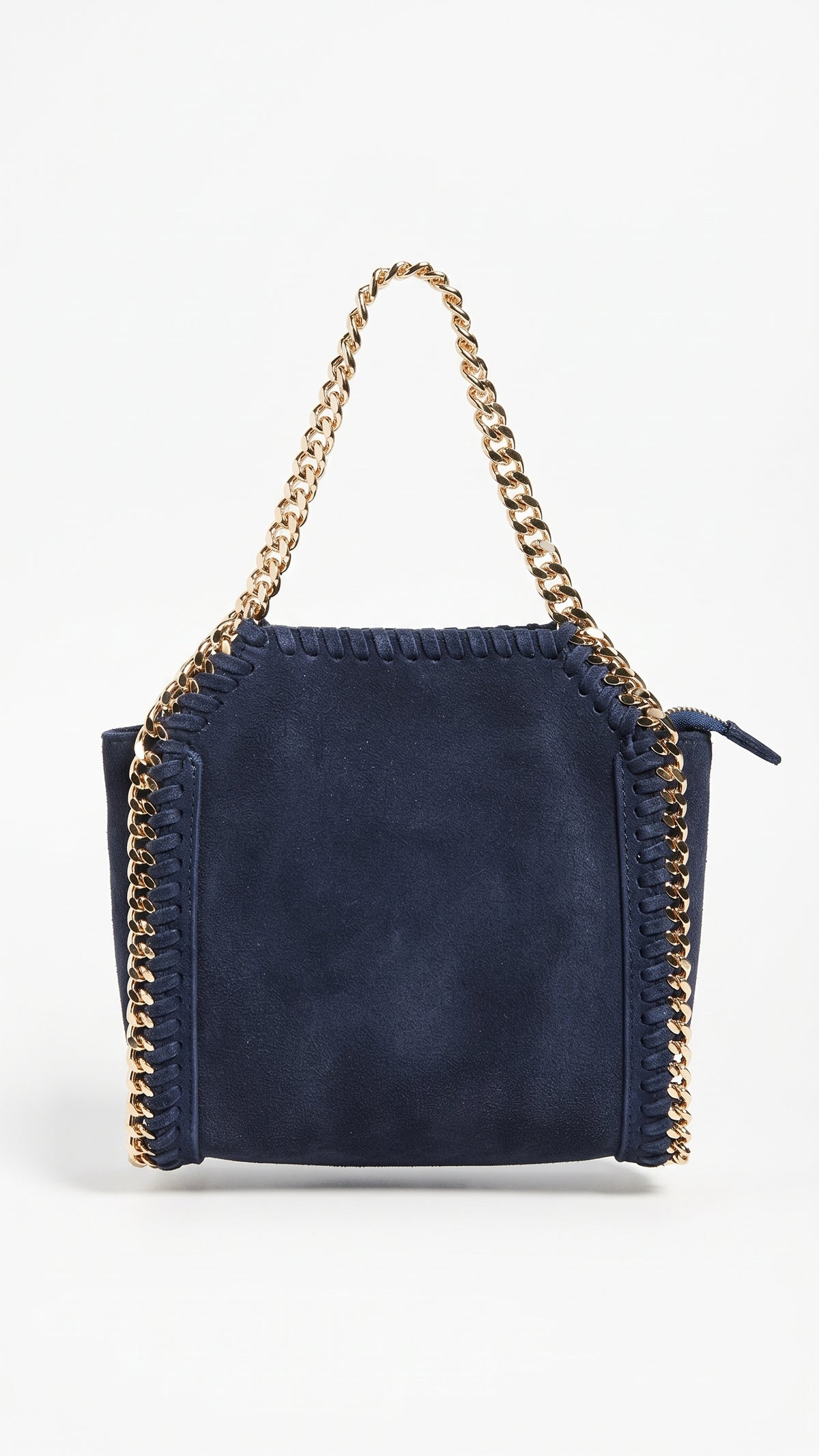 METALLIC TRIM HANDBAG - NAVY