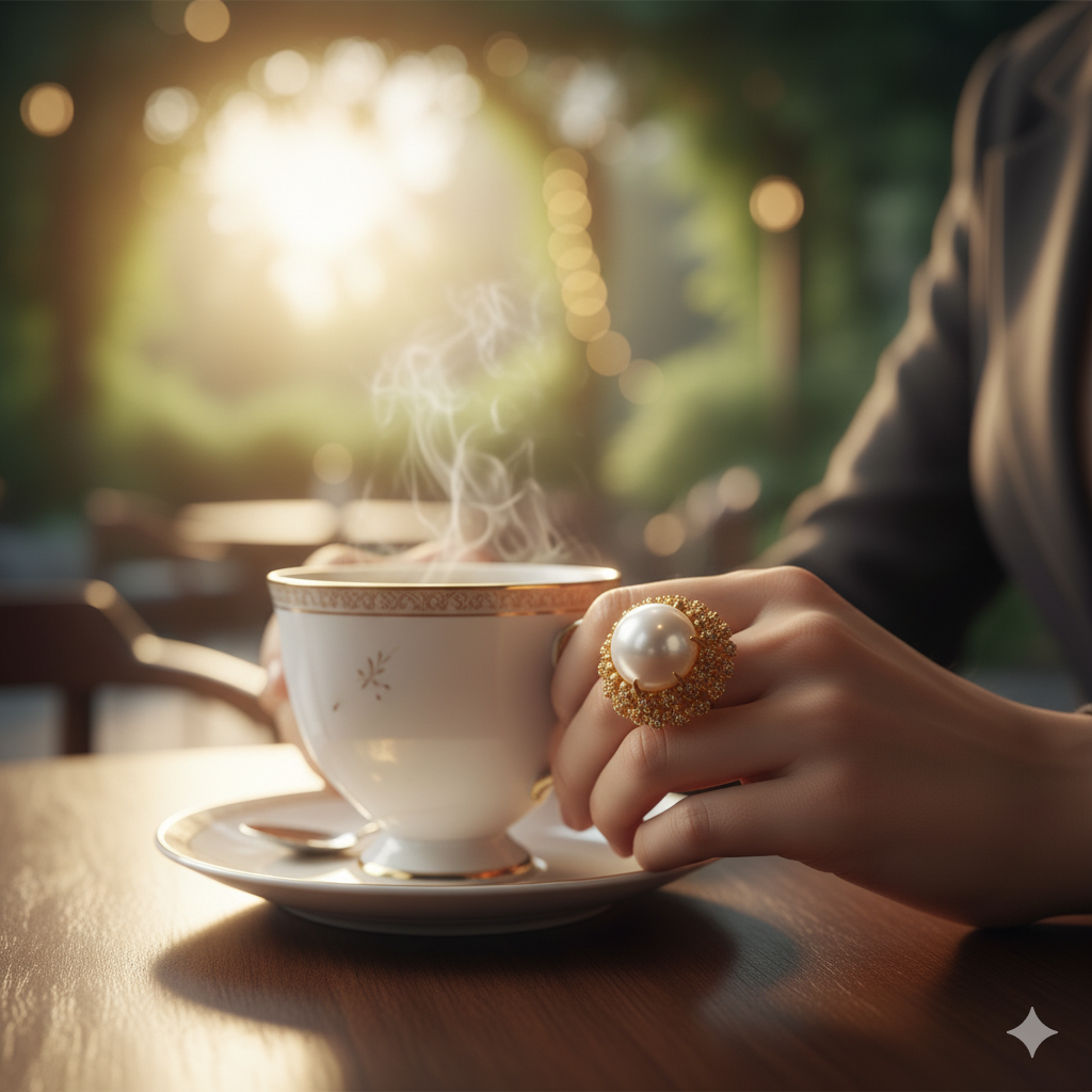 FLOWERS DETAILS ADJUSTABLE RING