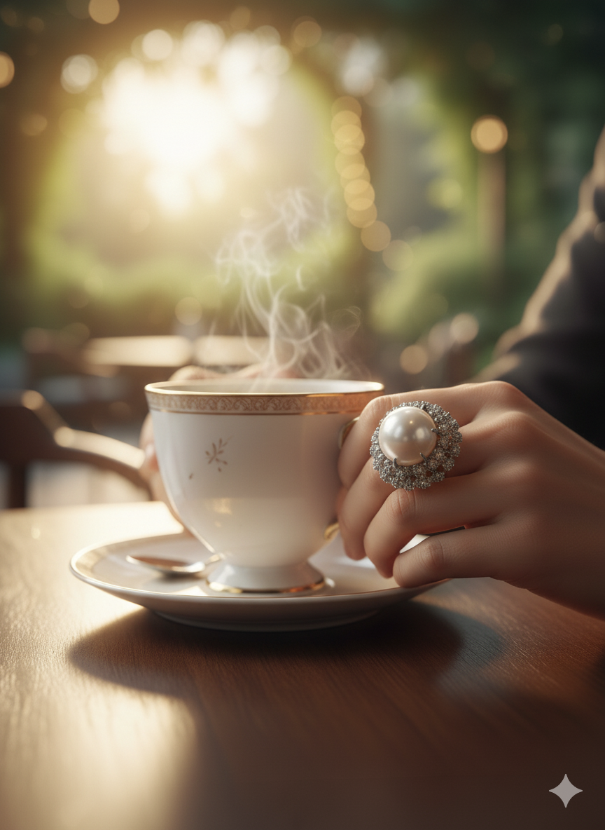 FLOWERS DETAILS ADJUSTABLE RING - SILVER