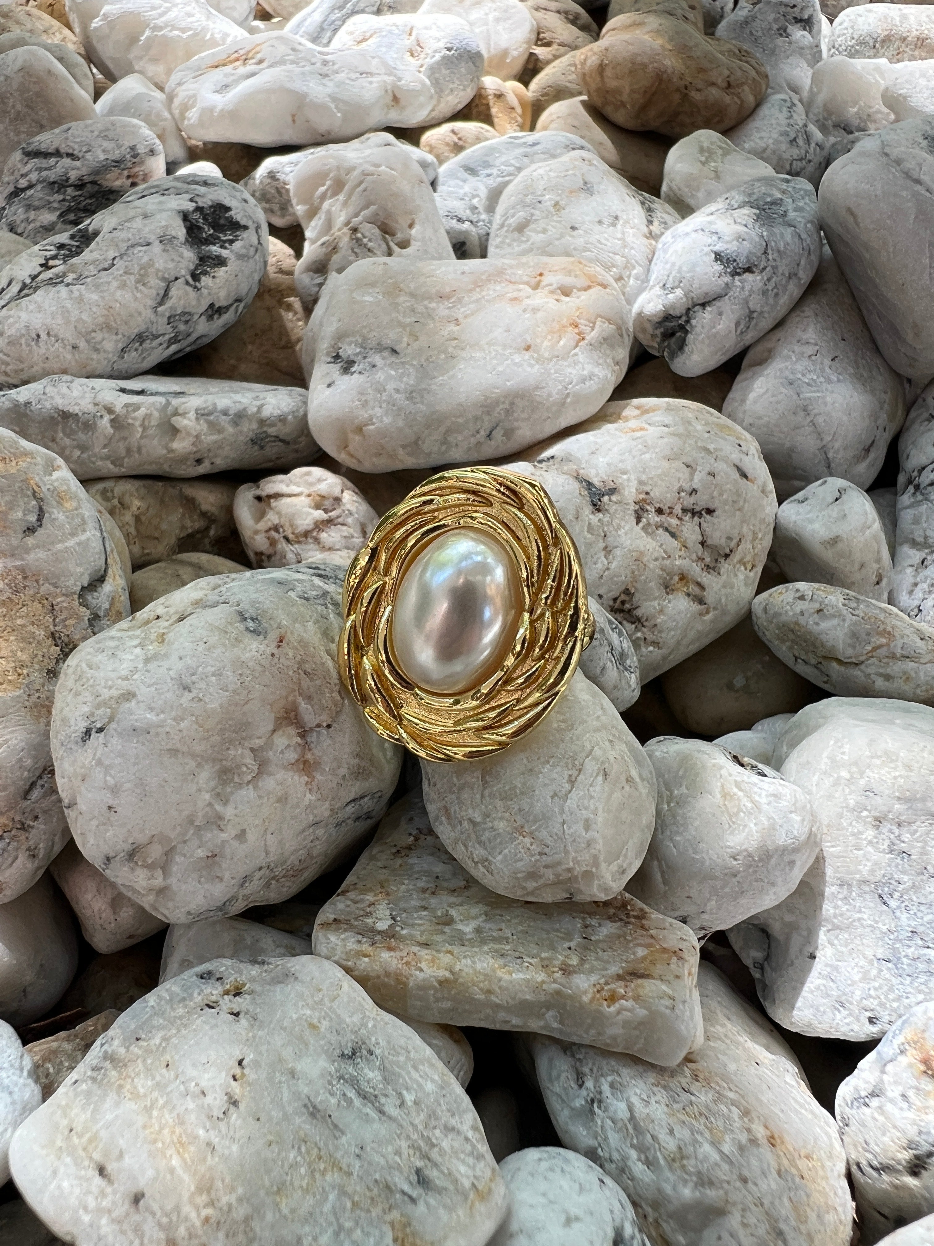 PEARL OASIS ADJUSTABLE RING