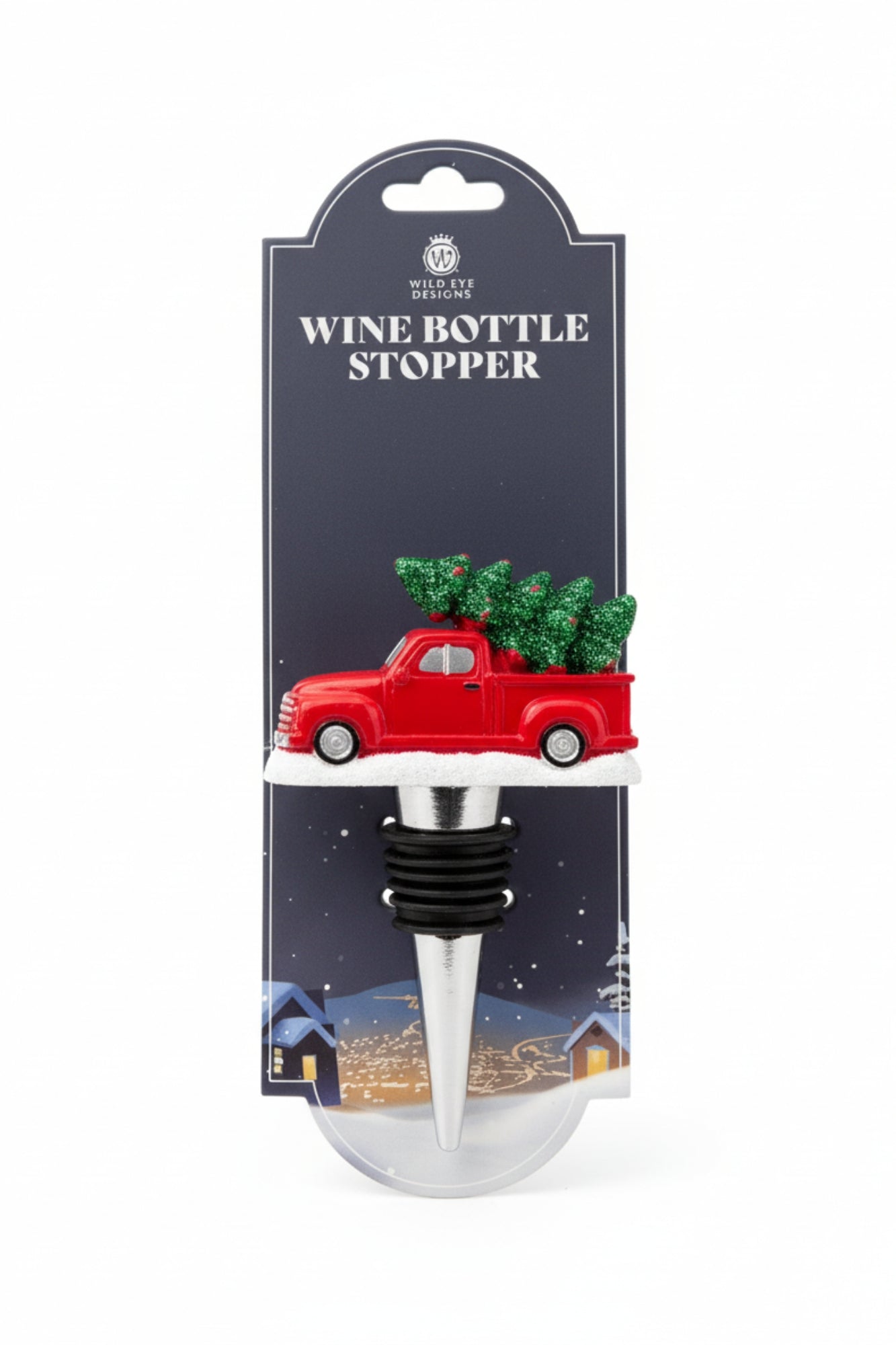 WINE BOTTLE STOPPER - WINTER TRUCK