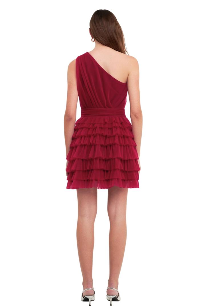 TIERED TULLE MINI DRESS