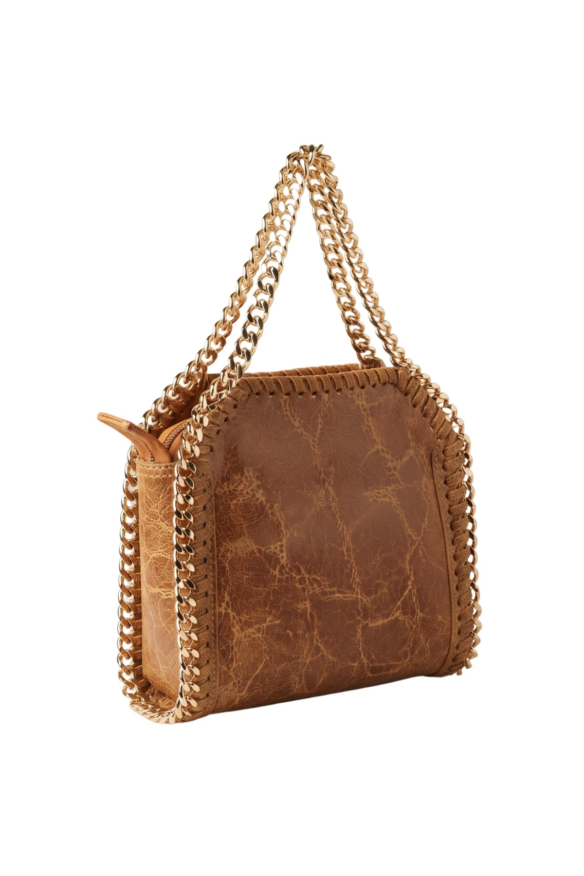 METALLIC TRIM HANDBAG - ORANGE