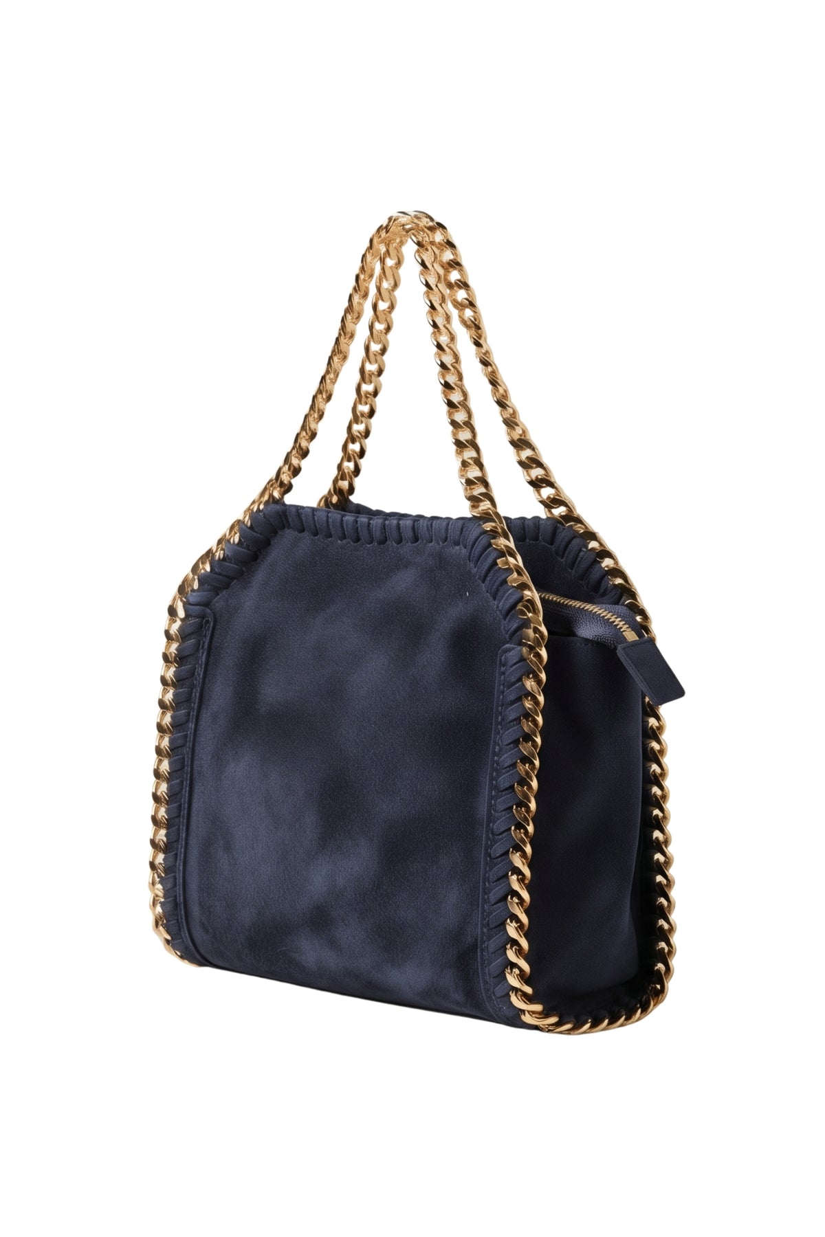 METALLIC TRIM HANDBAG - NAVY